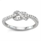 10k Gold 1/4 Carat T.w. Diamond Knot Ring, Women's, Size: 6, White