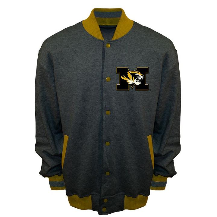 Men's Franchise Club Missouri Tigers Classic Fleece Jacket, Size: Small, Grey