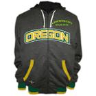 Men's Franchise Club Oregon Ducks Power Play Reversible Hooded Jacket, Size: Large, Grey