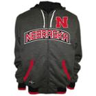 Men's Franchise Club Nebraska Cornhuskers Power Play Reversible Hooded Jacket, Size: Xxl, Grey