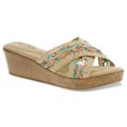 Soft Style By Hush Puppies Jerilyn Women's Macrame Wedge Sandals, Size: Medium (6), Natural Multi