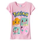 Girls 7-16 Pokemon Characters Graphic Tee, Girl's, Size: Large, Light Pink