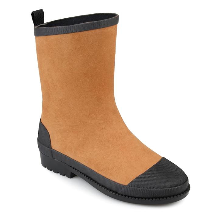 Journee Collection Kline Women's Water Resistant Rain Boots, Size: Medium (6), Med Brown