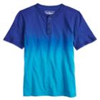 Boys 8-20 Dip-dye Henley, Size: Small, Med Blue