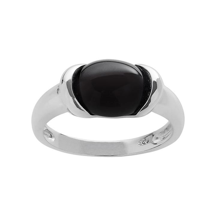 Onyx Sterling Silver Ring, Women's, Size: 7, Black