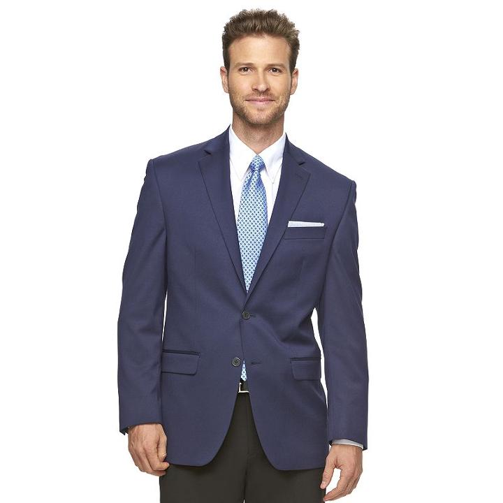 Men's Chaps Classic-fit Performance Blazer, Size: 44 - Regular, Blue (navy)