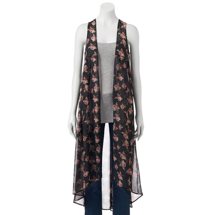Mudd&reg; Rose Vest, Women's, Black