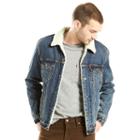 Big & Tall Levi's&reg; Sherpa-lined Denim Trucker Jacket, Men's, Size: 4xl, Dark Blue