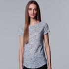 Women's Simply Vera Vera Wang Essential Windy Jacquard Tee, Size: Large, Lt Purple