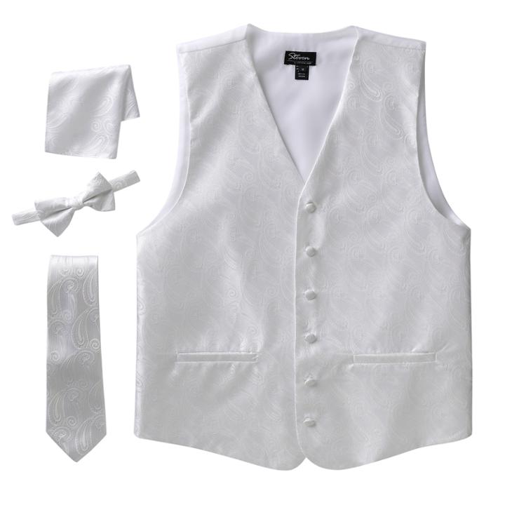 Steven Land Paisley 4-pc. Vest Set - Men, Size: Xxl, White