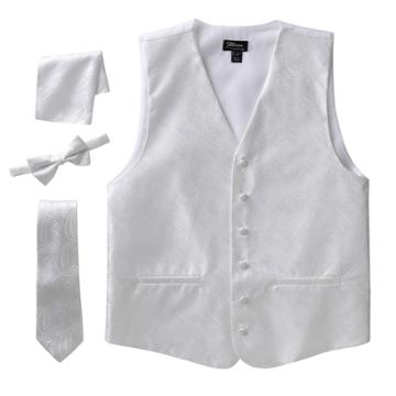Steven Land Paisley 4-pc. Vest Set - Men, Size: Xxl, White
