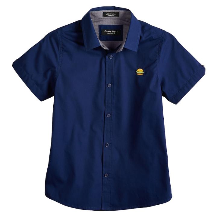 Boys 8-20 Eighty Eight Button-down Woven Shirt, Size: Large, Blue (navy)