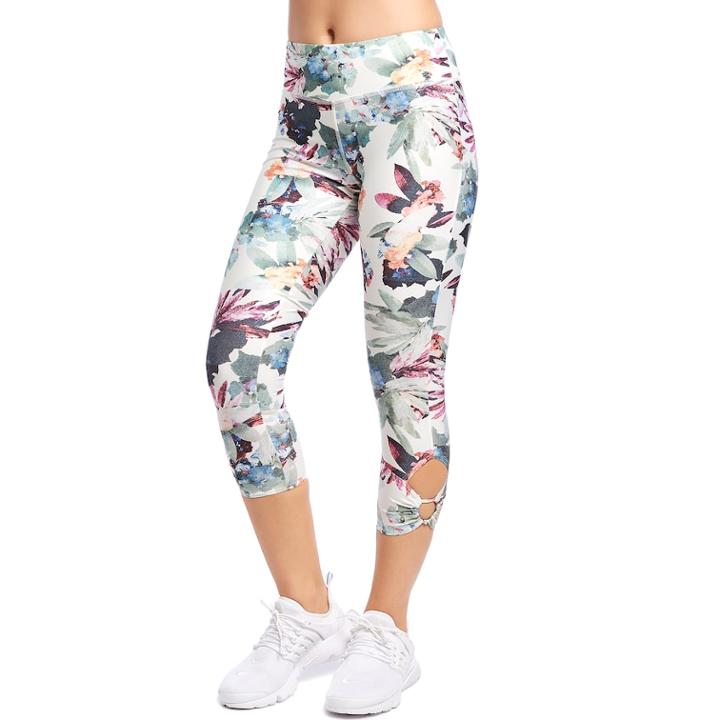 Women's Jockey Sport Wild Haven Capri Leggings, Size: Large, White