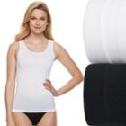 Women's Warner's 2-pack Seamless Reversible Tank 600086wa, Size: Medium, White