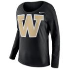 Women's Nike Washington Huskies Tailgate Long-sleeve Top, Size: Medium, Black