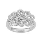 Simply Vera Vera Wang Sterling Silver 1/4 Carat T.w. Diamond Swirl Ring, Women's, Size: 6, White