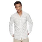 Men's Urban Pipeline&reg; Maxflex Print Button-down Shirt, Size: Xl, White Oth
