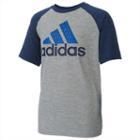 Boys 8-20 Adidas Big Logo Raglan Tee, Boy's, Size: Small, Blue (navy)