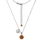 Texas Longhorns Crystal Sterling Silver Team Logo & Ball Pendant Necklace, Women's, Size: 18, Orange