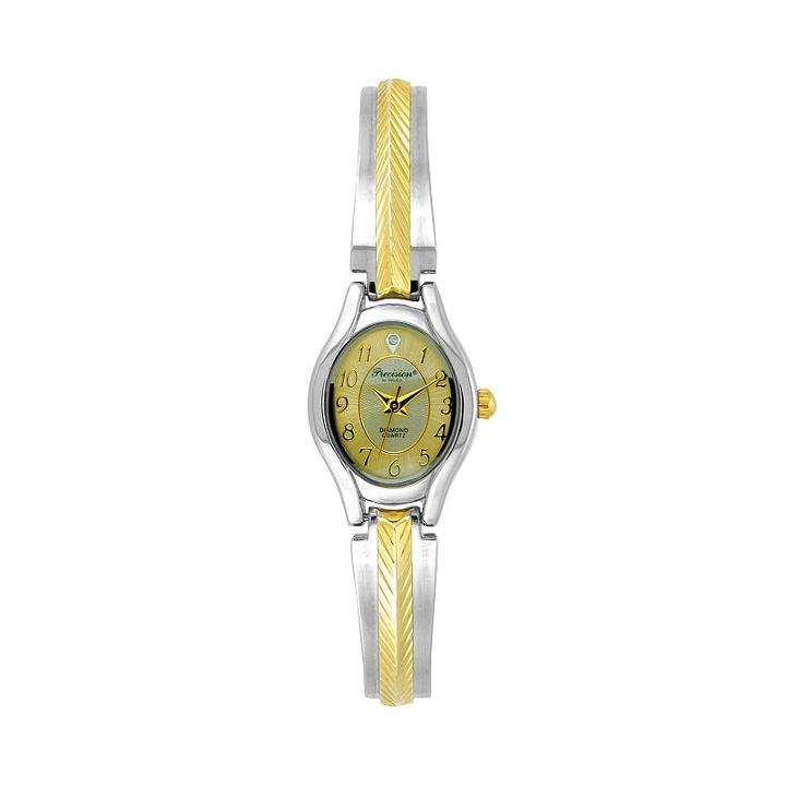 Precision By Gruen Women's Diamond Two Tone Watch, Multicolor