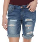 Juniors' Almost Famous Ripped Jean Bermuda Shorts, Girl's, Size: 5, Orange Oth