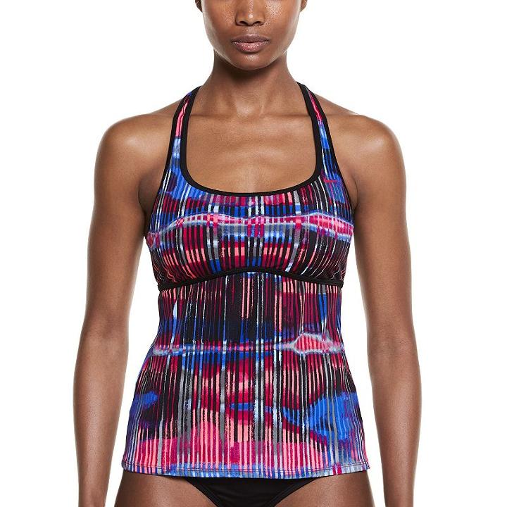 Women's Nike Electrify Racerback Tankini Top, Size: Medium, Pink Other