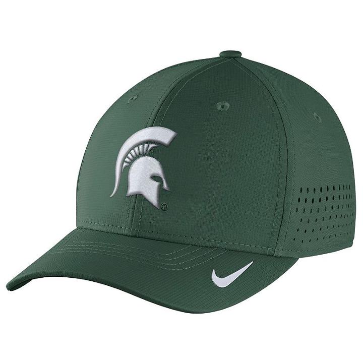 Men's Nike Michigan State Spartans Dri-fit Vapor Sideline Flex-fit Cap, Msu Green