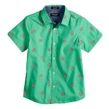 Boys 8-20 Eighty Eight Button-down Woven Shirt, Size: Medium, Brt Green