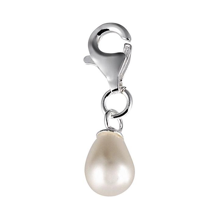 Personal Charm Sterling Silver Simulated Pearl June Teardrop Charm, Women's, Grey