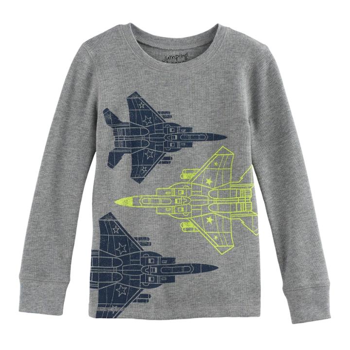 Boys 4-10 Jumping Beans&reg; Thermal Tee, Size: 5, Dark Grey
