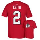 Men's Reebok Chicago Blackhawks Duncan Keith Matrix Tee, Size: Large, Red