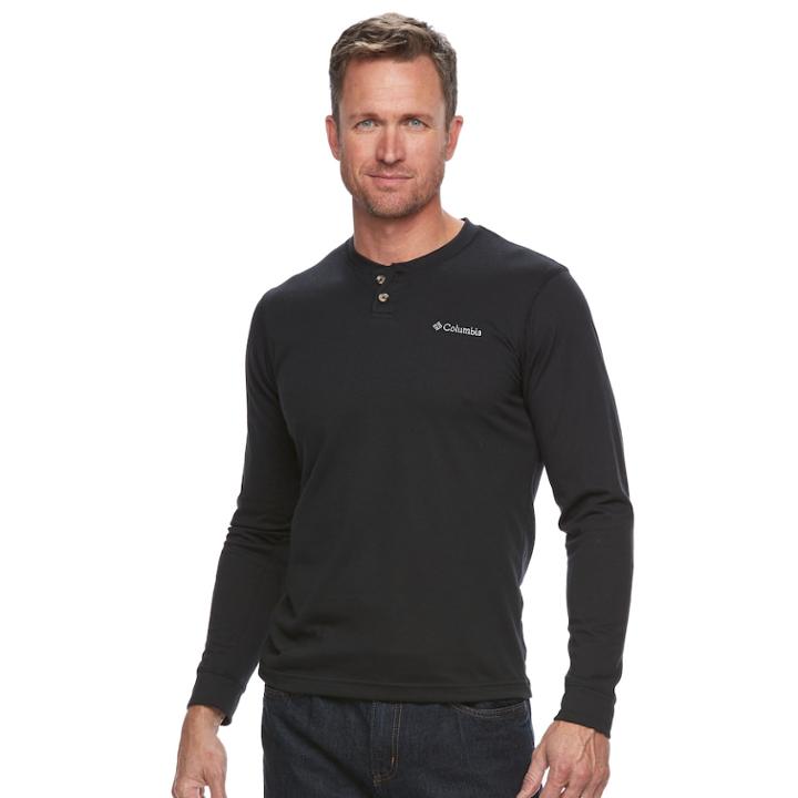 Big & Tall Columbia Wildberry Classic-fit Omni-wick Henley, Men's, Size: 3xl Tall, Grey (charcoal)
