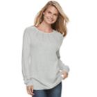 Women's Sonoma Goods For Life&trade; Cable Knit Sweater, Size: Medium, Light Grey