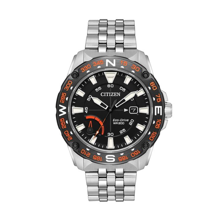 Citizen Eco-drive Men's Prt Stainless Steel Watch - Aw7048-51e, Size: Large, Grey