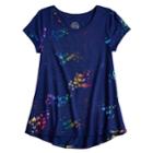 Girls 7-16 So&reg; Short Sleeve Tunic Tee, Size: 14, Dark Blue