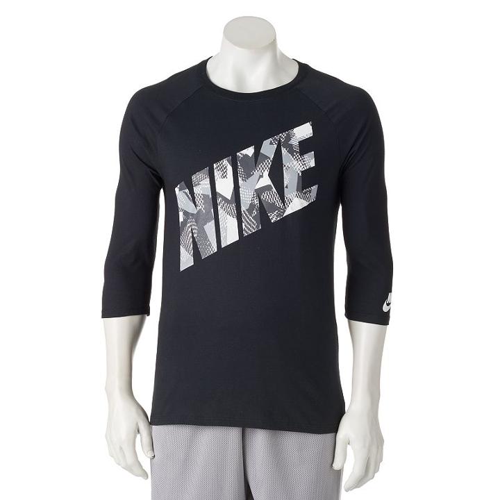 Men's Nike Logo Tee, Size: Small, Grey (charcoal)