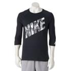 Men's Nike Logo Tee, Size: Small, Grey (charcoal)