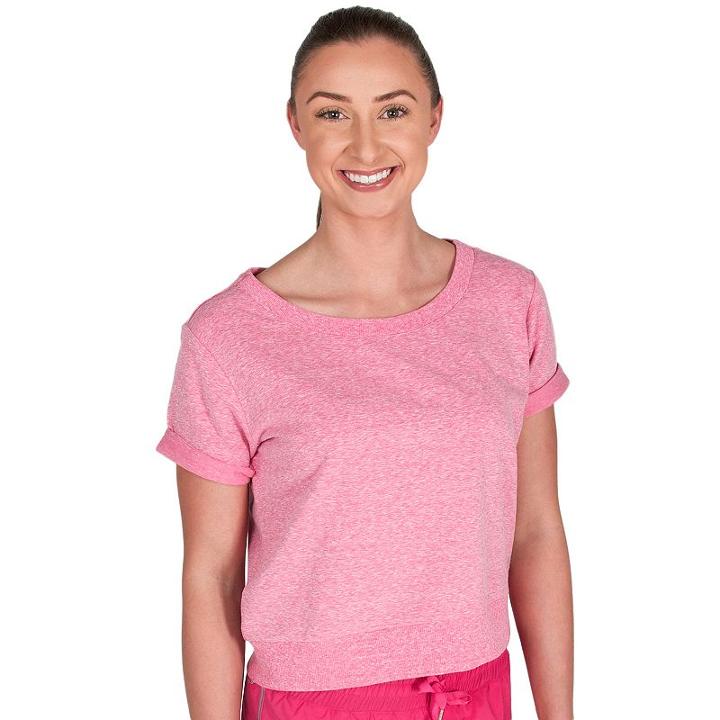 Women's Skechers Cross Back French Terry Top, Size: Small, Red Other