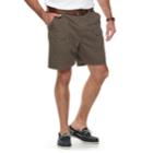 Big & Tall Croft & Barrow&reg; Relaxed-fit Side-elastic Twill Cargo Shorts, Men's, Size: 54, Brown
