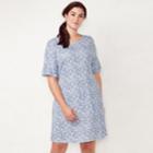 Plus Size Lc Lauren Conrad Bell Sleeve Swing Dress, Women's, Size: 0x, Light Blue