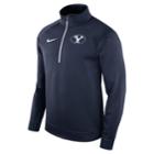 Men's Nike Byu Cougars Quarter-zip Therma Top, Size: Large, Blue (navy)