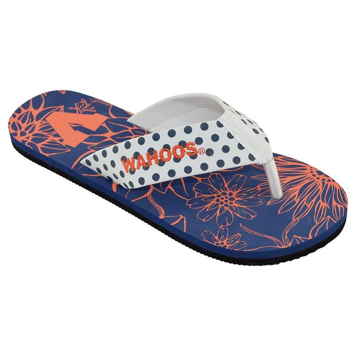 Women's College Edition Virginia Cavaliers Floral Polka-dot Flip-flops, Size: Xl, White