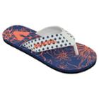 Women's College Edition Virginia Cavaliers Floral Polka-dot Flip-flops, Size: Xl, White