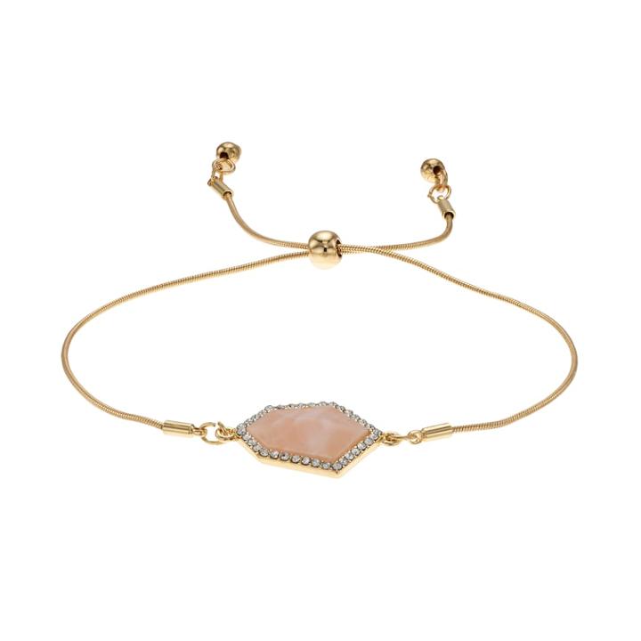 Lc Lauren Conrad Stone Halo Bolo Bracelet, Women's, Pink