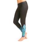 Women's Snow Angel Veluxe Paisley Base Layer Leggings, Size: Medium, Blue Other