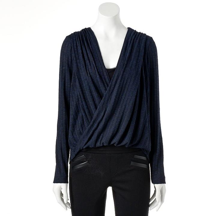 Women's Juicy Couture Surplice Hoodie, Size: Medium, Blue