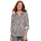 Women's Rock & Republic&reg; Rose Blouse, Size: Small, Silver