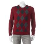 Big & Tall Apt. 9 Classic-fit Argyle Merino Sweater, Men's, Size: 3xb, Red