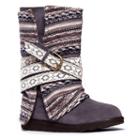 Muk Luks Nikki Women's Fold-over Midcalf Boots, Girl's, Size: 11, Grey