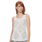 Women's Juicy Couture Embellished Tank Top, Size: Medium, White Oth